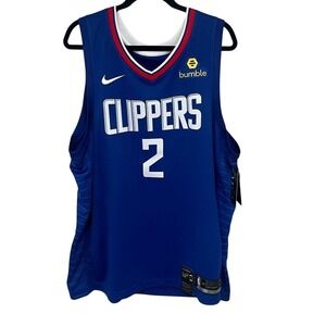 NWT Nike Mens Royal Blue Kawhi Leonard Icon LA Clippers Swingman Jersey XXL